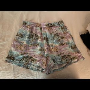 American eagle tropical print soft shorts size M